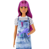 Barbie Careers Salon Stylist Doll with Purple Hair GTW36 - Colorland Toys